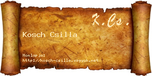Kosch Csilla névjegykártya