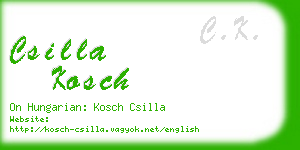 csilla kosch business card